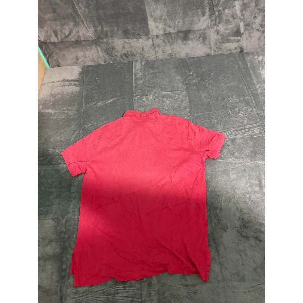 Polo Ralph Lauren Shirt Mens Large red Short Sleeve Preppy Custom Fit